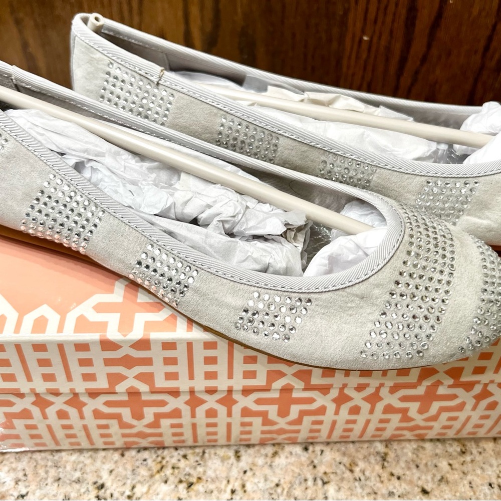 Gianni Bini Gray Studded Flats for Everyday Comfort
